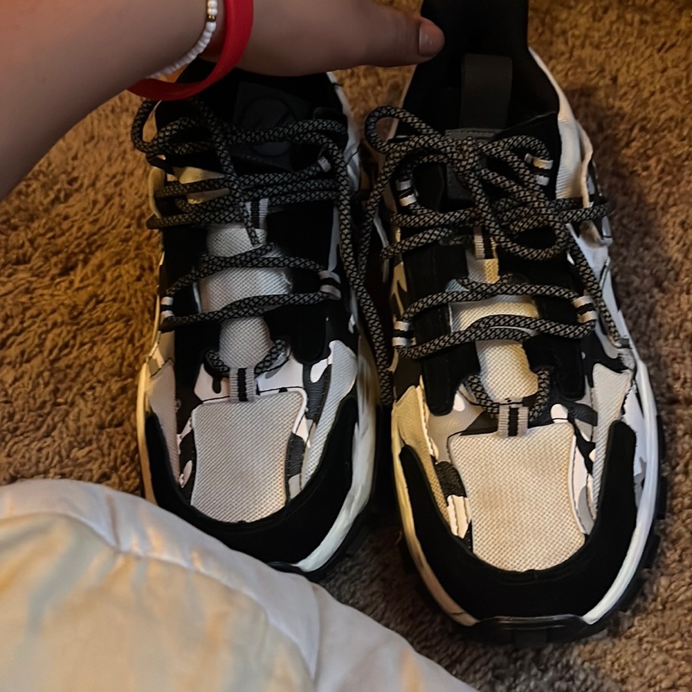 The colors are white, gray, and black